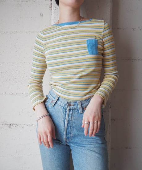 1970's Sears Border L/S Cutsewn YELBLWH