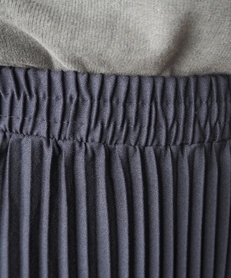 Accordion Pleated Long Skirt BK