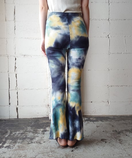Tiedye Rib Flared Pants BLYE