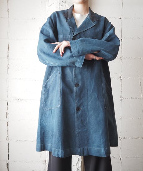 〜1930's Antique Linen Maquignon Coat NVBK