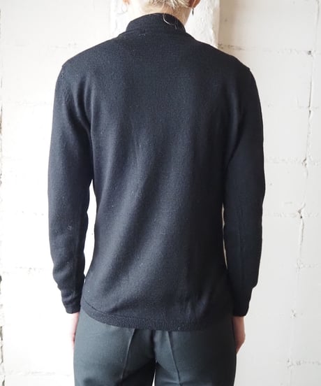 Mock Neck Design Knit BKGR