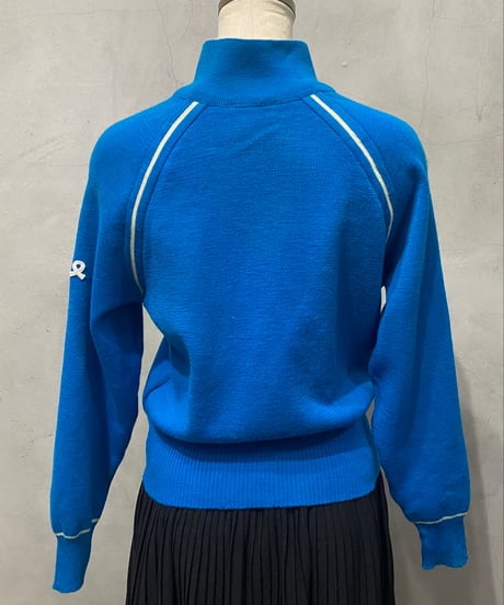 Half Zip Bicolor Knit BL