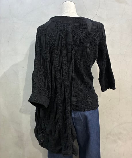 JILSANDER Textured Asymmetric Design Tops BK