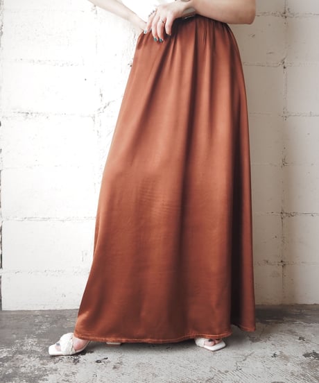 Satin Easy Long Skirt BR