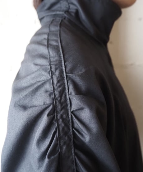 Stand Collar Shoulder Design Coat BK