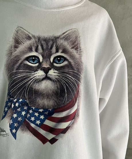 Cat Print Sweat WH