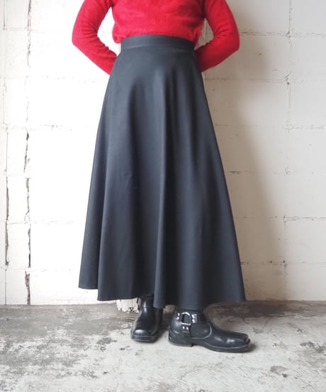Wool Circular Skirt BK