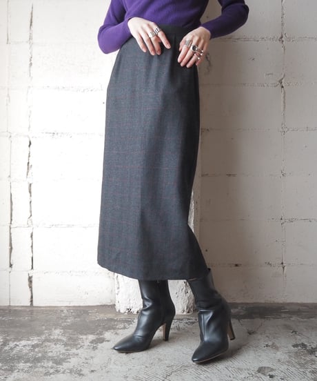 Check Pattern Tight Skirt DGR