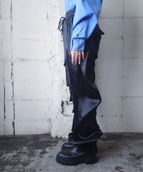 Satin Easy Cargo Pants BK
