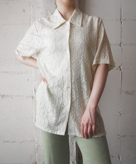 S/S Flower Lace Shirt LYE