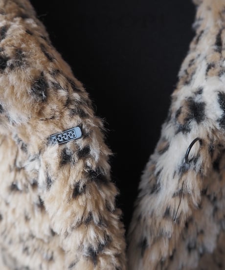 Leopard Pattern Short Fake Fur Jacket BE