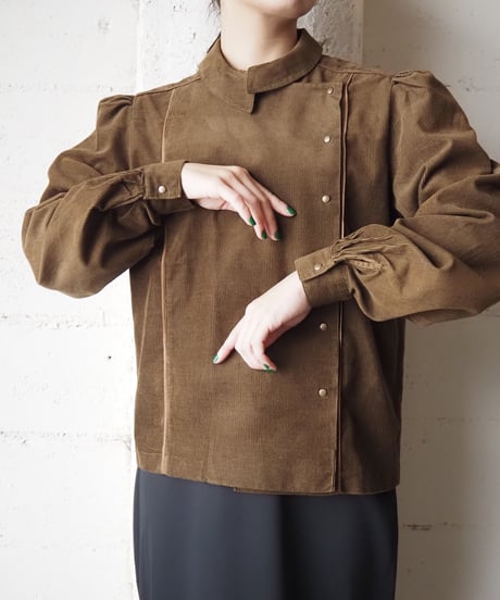 Side Snap Corduroy Blouse BR