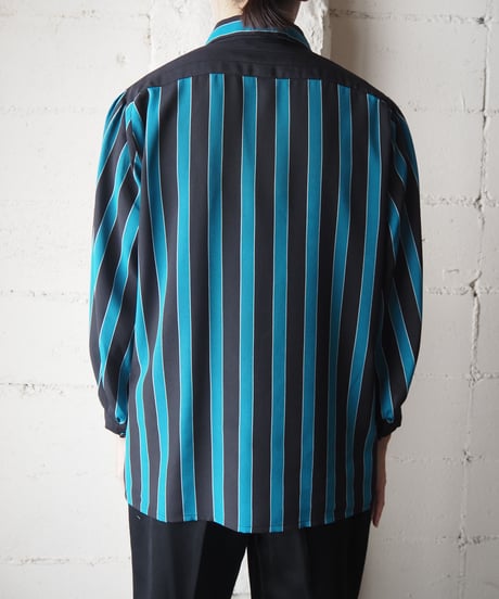 Round Collar Stripe Shist BLBK