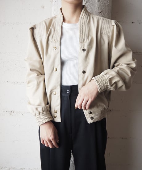 V Collar Design Blouson BE