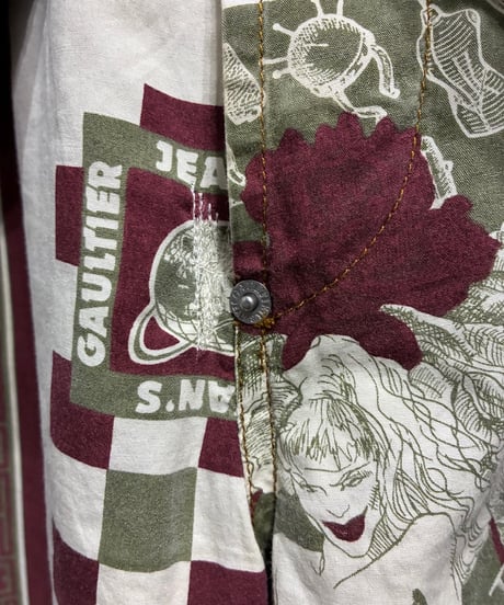 JEAN PAUL GAULTIER JEAN'S Scarf Print Pants IVBUR