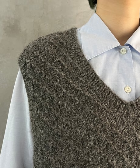 Plean Long Knit Vest GR
