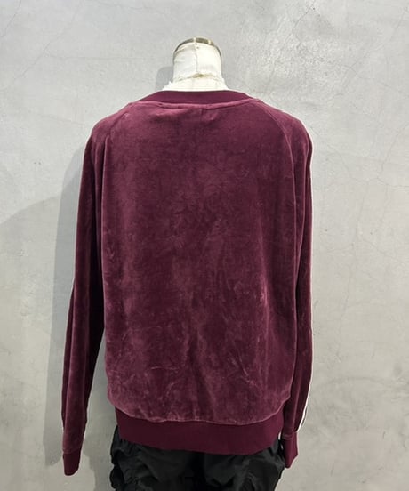 Adidas Velour Crew Neck Tops BUR