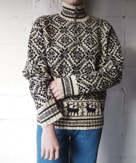 DAVID.S.SMITH Nordic Sweater WHBK