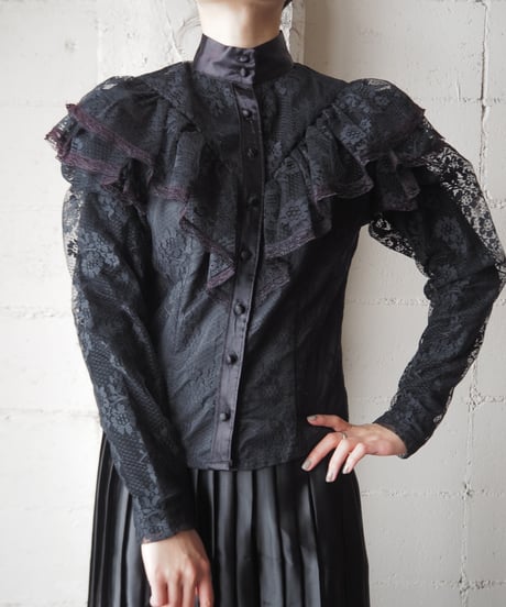 Frill Lace Blouse BK