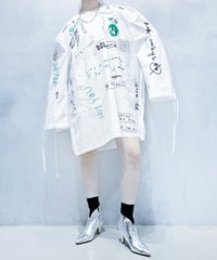 DIESEL Scribble Graphics Smock Dress WH