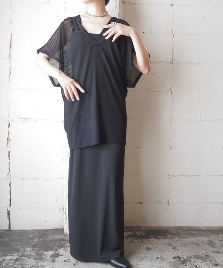 Mesh Vneek Tops BK