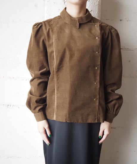 Side Snap Corduroy Blouse BR