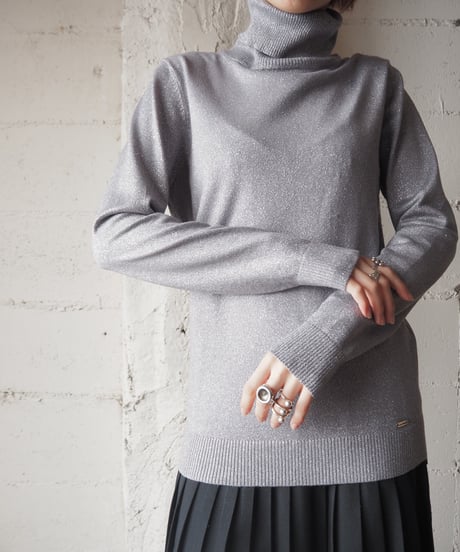 Calvin Klein Turtle Neck Lame Knit SV