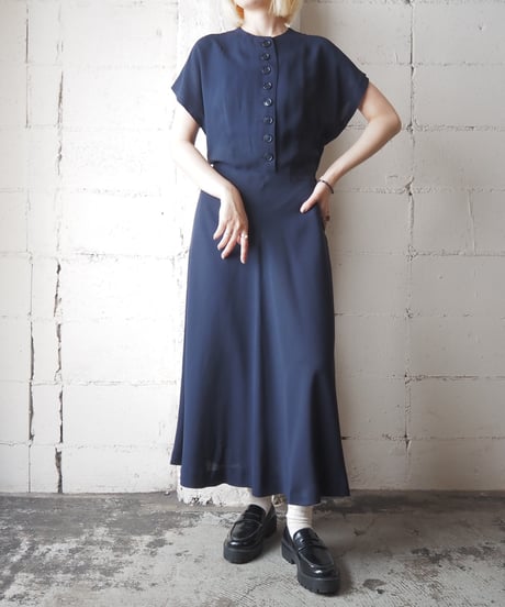 1960's Vintage French Sleeve Dress NV