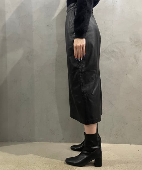 Leather Tight Skirt BK