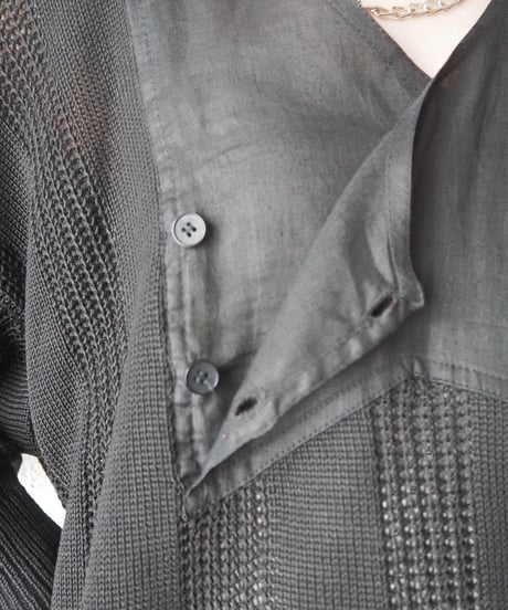 Asymmetric Switching Design Knit BK