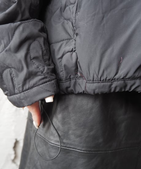 Wavy Quilted Pullover Jacket BK