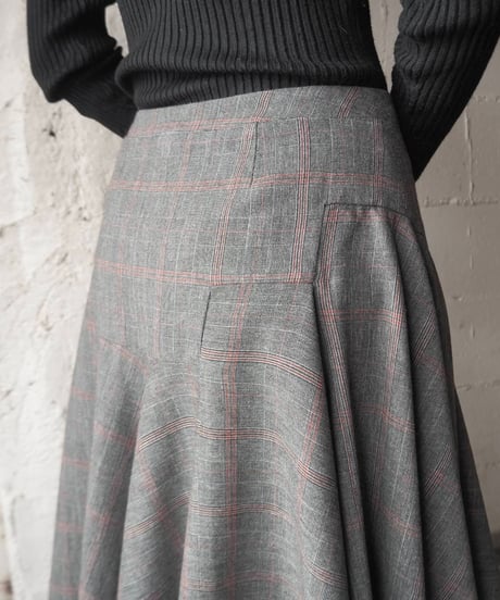 D&G Dolce&Gabbana Check Handkerchief Hem Skirt GR