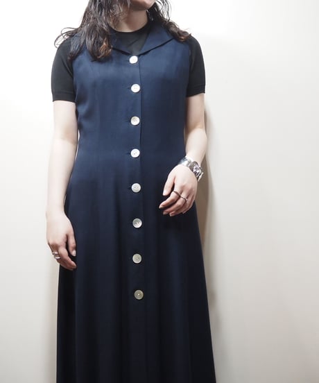 Sleeveless Sailor Collar Dress NV