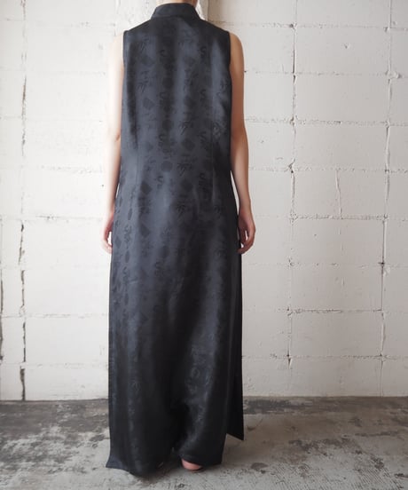 Jacquard China Long Vest BK