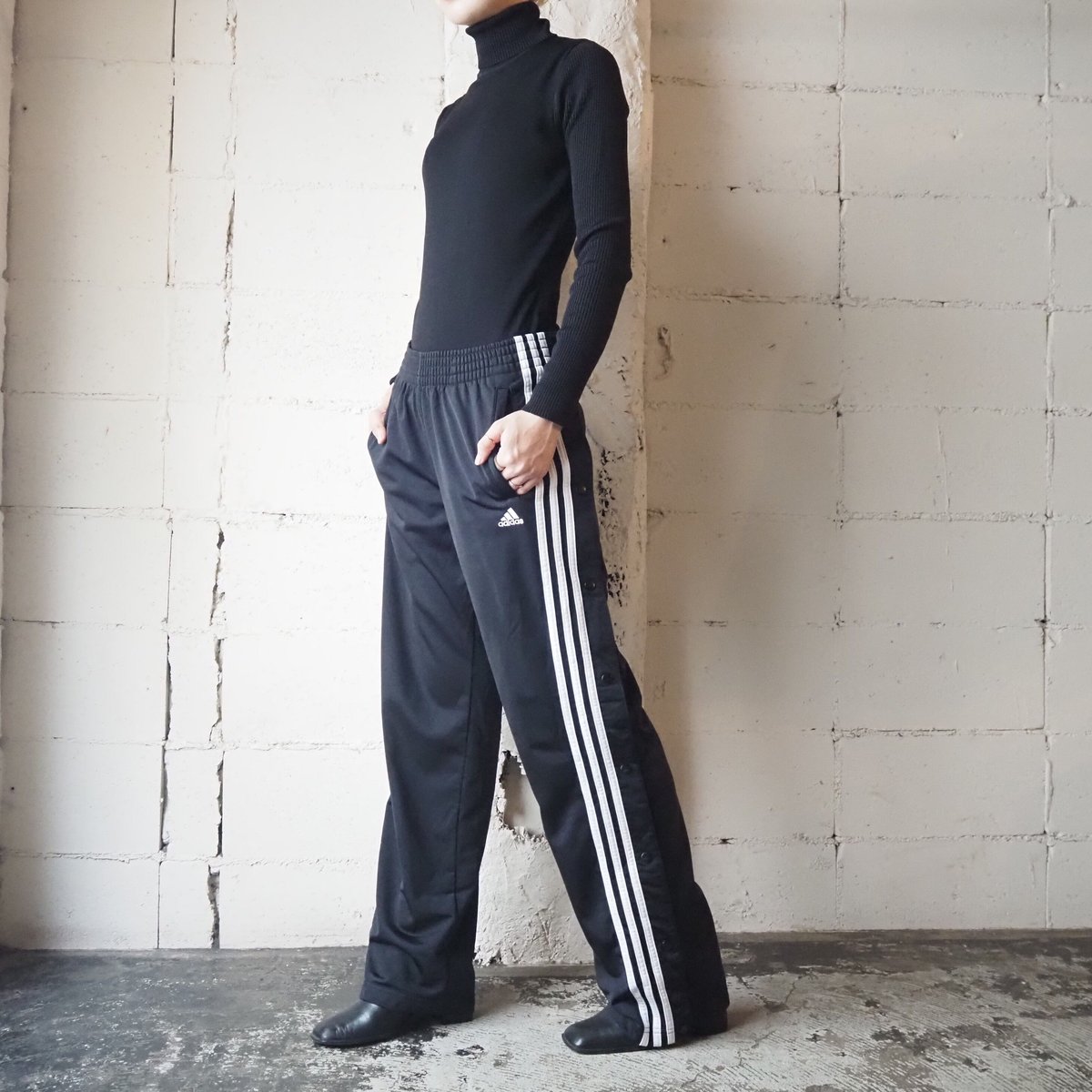 adidas Side Button Line Pants BKWH | Orfeo