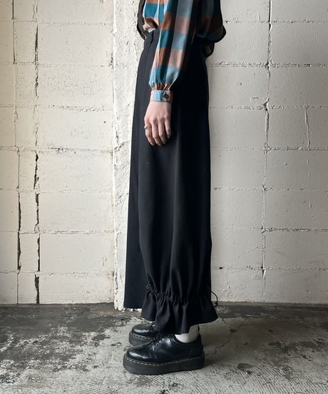 Drawstring Hem Skirt BK