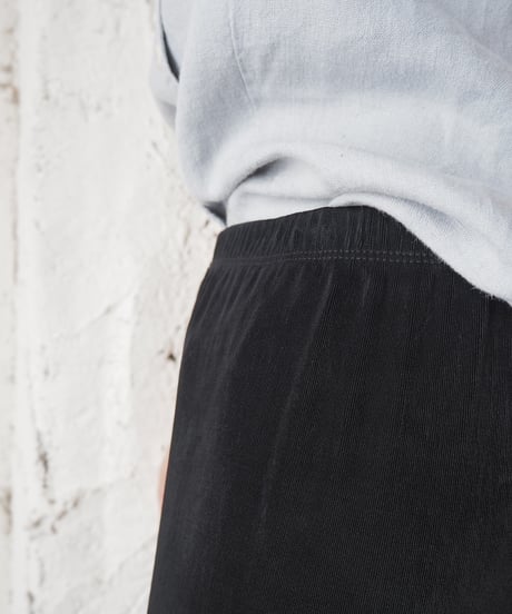 Spandex Mix Wide Easy Pants BK