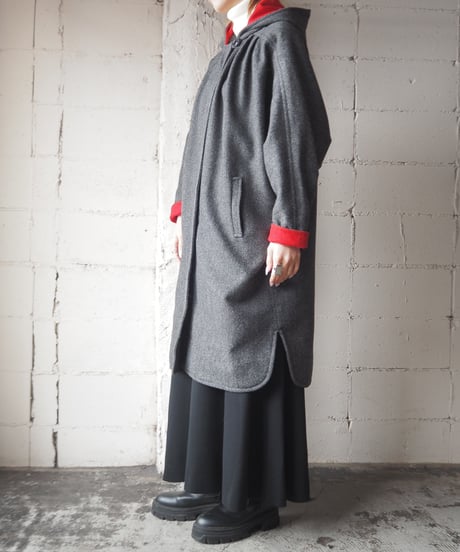 Forcaster Bicolor Herringbone Hooded Coat DGR RE