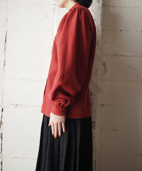 Volume Sleeve Wool Blouse RE
