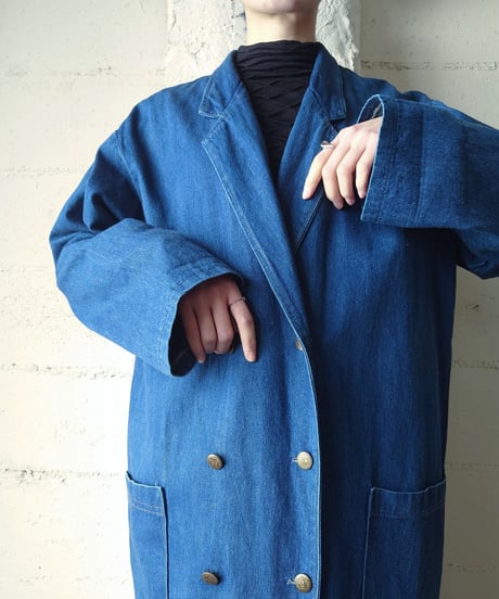 Double Breasted Denim Coat BL