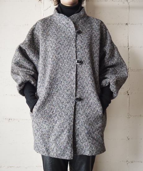 Tweed Long Rib Jacket BKGR