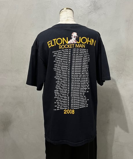 ELTON JOHN 2008 Tour Tee BK