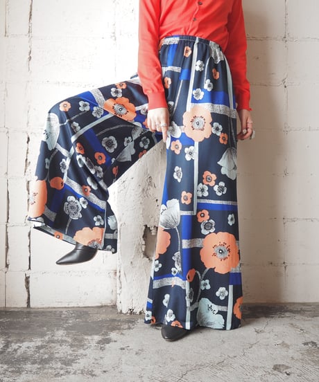 1970's Flower Pattern Flared Pants ORBL
