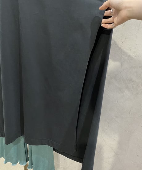 Acne Studios Deep Slit Tee Shirt Dress BK