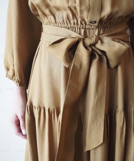 Frill Collar Tiered Long Dress CA