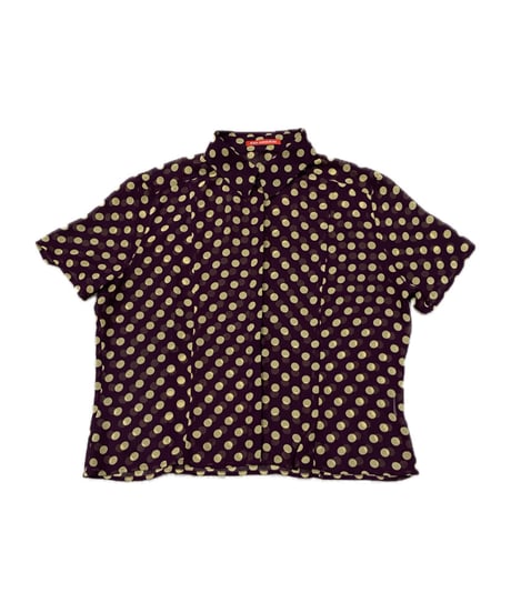 S/S Dot Sheer Shirt PUR