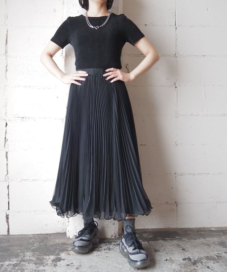 1950-1960's Vintage Sheer Pleated Skirt BK