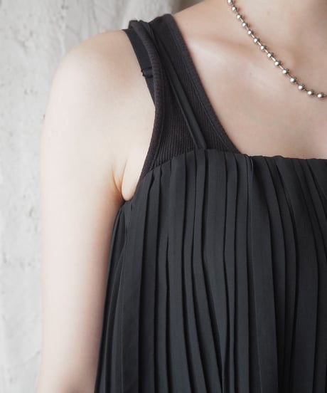 Pleated Camisole Jampsuit BK