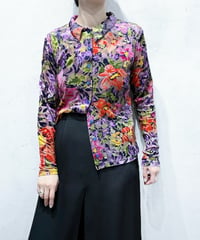 Desigual  Opal Velour Flower Pattern Shirt PURGN