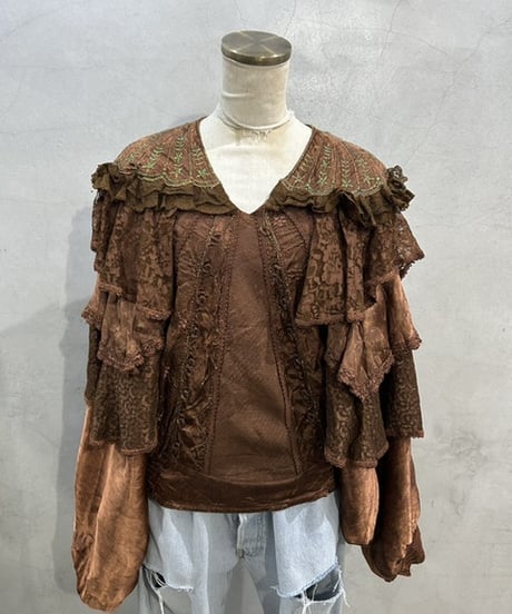 Frill Design Dolman Sleeve Tops BR